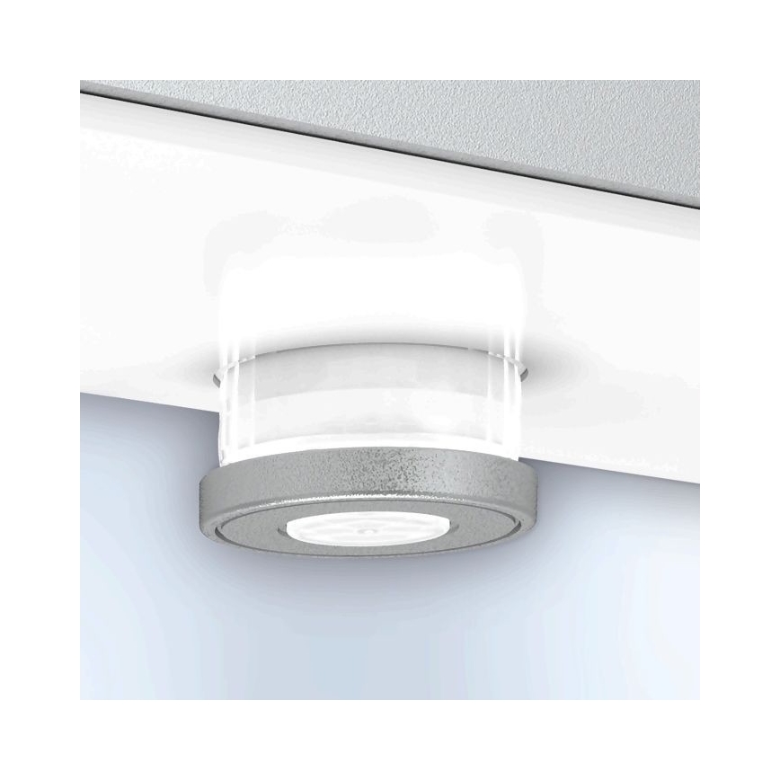 Steinel 052652 - LED aurinkokäyttöinen valaisin anturilla XSolar SOL-O LED/1,5W 2x2000mAh IP44 hopea