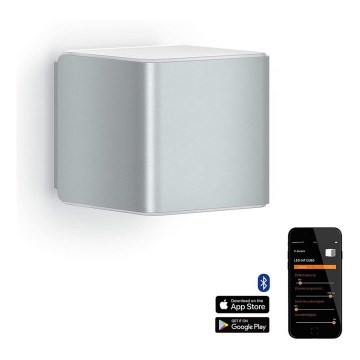 Steinel 055547 - LED-ulkovalaisin anturilla L 840 LED/9,5W/230V IP44 hopea