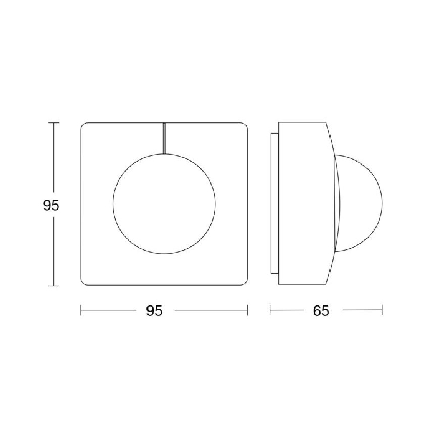 Steinel 057275 - Liiketunnistin IS 345 DALI-2 IPD IP54 neliö valkoinen