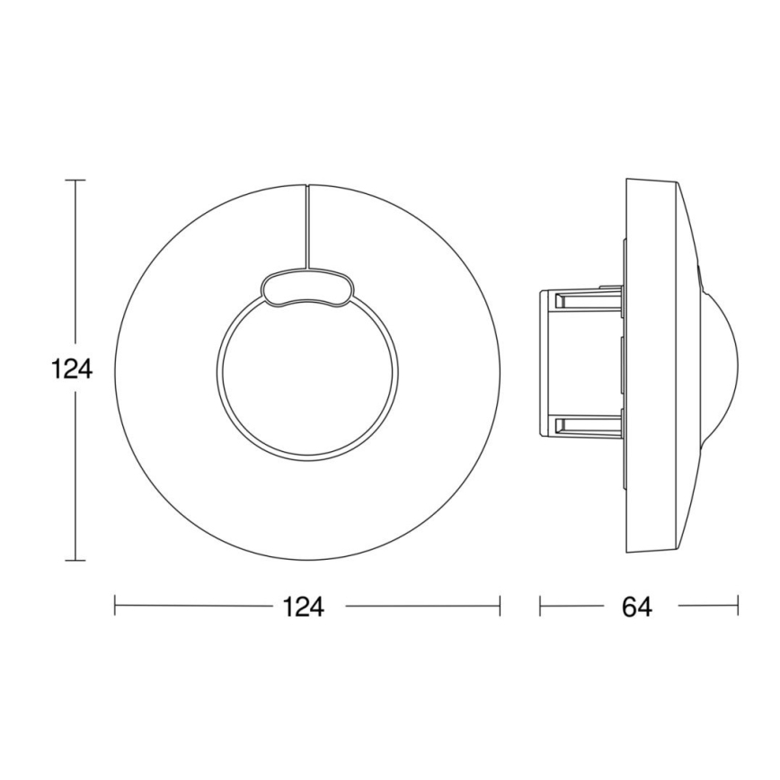 Steinel 057343 - Liiketunnistin HF 3360 DALI-2 IP20 pyöreä valkoinen