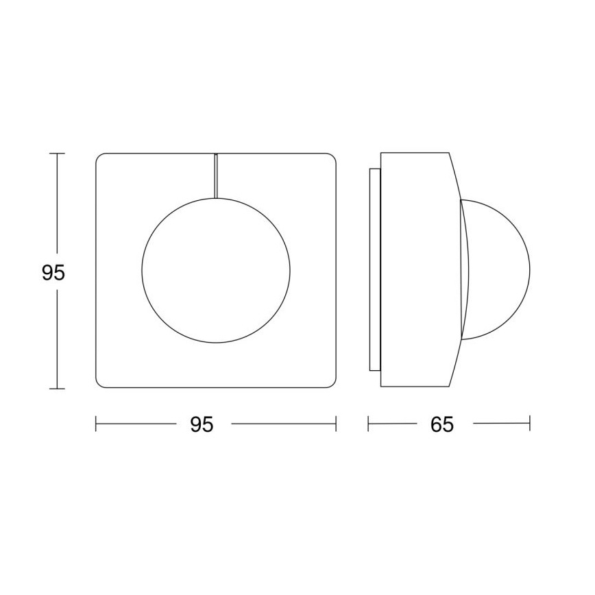 Steinel 058258 - Liiketunnistin IS 345 V3 KNX IP54 neliö valkoinen