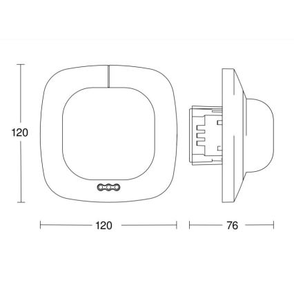 Steinel 058487 - Läsnäolotunnistin IR Quattro 8m V3 KNX valkoinen