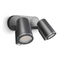 Steinel 058647 - Ulkovalo anturilla SPOT DUO 2xGU10/7,5W/230V IP44