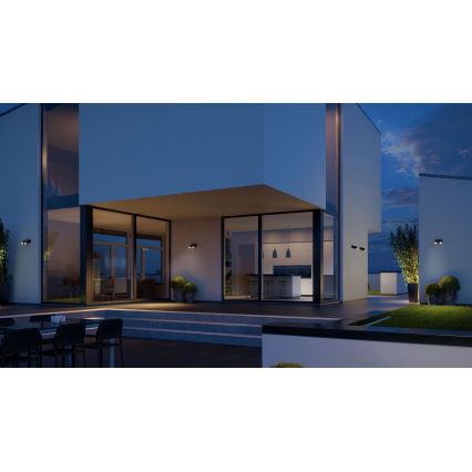 STEINEL 058654- LED-ulkovalaisin anturilla SPOT DUO 2xGU10 / 7,5W / 230V IP44