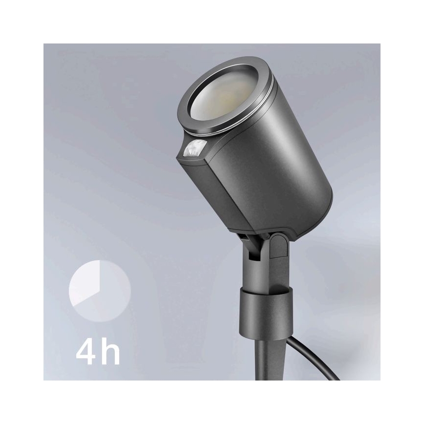 STEINEL 058685 - LED-ulkovalaisin anturilla SPOT GARDEN 1 × GU10 / 7W / 230V IP44