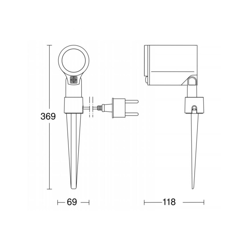 STEINEL 058685 - LED-ulkovalaisin anturilla SPOT GARDEN 1 × GU10 / 7W / 230V IP44