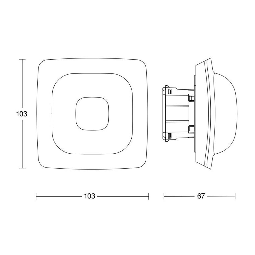 Steinel 064334 - Läsnäolotunnistin IR Quattro HD-2 24m COM2 valkoinen
