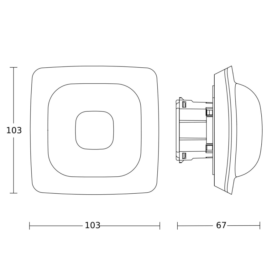 Steinel 064846 - Läsnäoloilmaisin IR QUATTRO HD-2 KNX V3.5