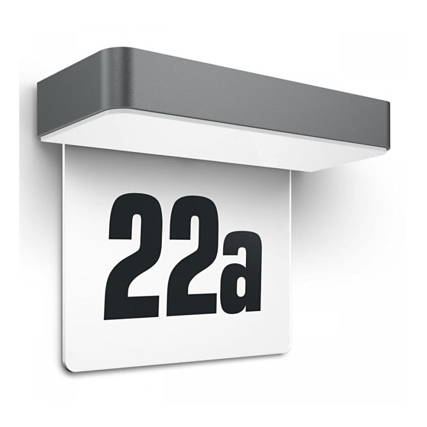 Steinel 065935 - LED Aurinkokäyttöinen talonnumero XSolar SOL-O HN LED/0,07W 2000 mAh IP44 antrasiitti