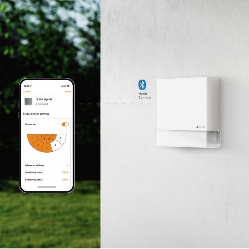 Steinel 066109 - Liiketunnistin ulkokäyttöön IS 180 DIGI HD COM1 IP54 valkoinen