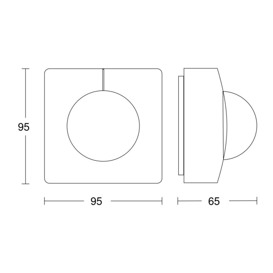 Steinel 068561 - Liiketunnistin IS 3360 40m V3 KNX IP54 neliömusta