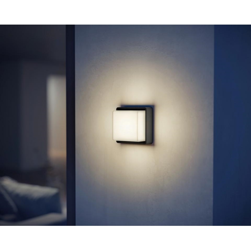 Steinel 078645- LED Ulkovalo anturilla L 845 SC 9W/230V 3000K IP44 antrasiitti