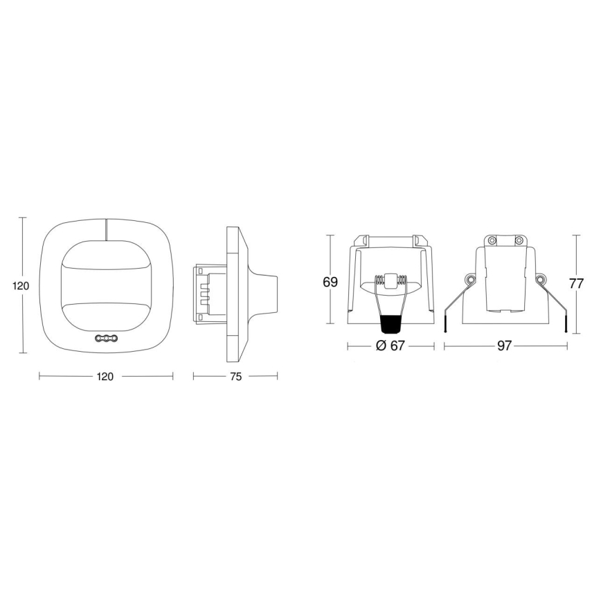 Steinel 079482 - Läsnäolotunnistin Dual HF COM1 valkoinen