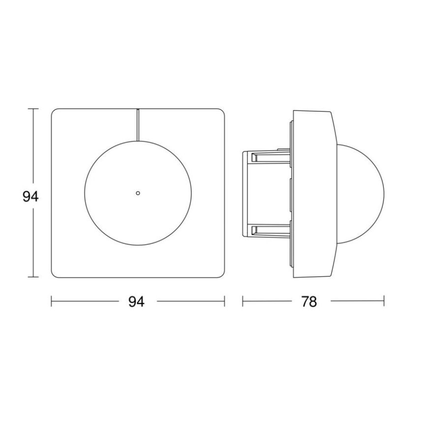 Steinel 079642 - Liiketunnistin IS 3360 KNX neliö valkoinen
