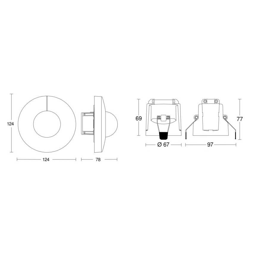 Steinel 079697 - Liiketunnistin IS 345 COM1 230V valkoinen