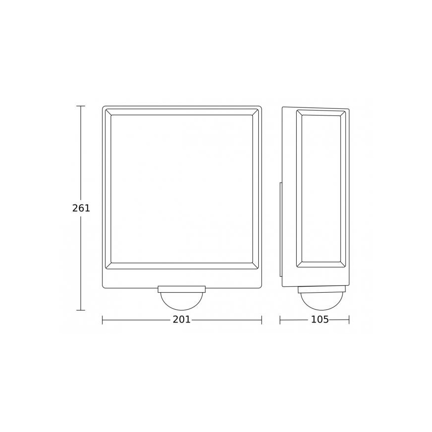 Steinel 085247 - LED Himmennettävä ulkoseinävalaisin anturilla L40SC LED/12,9W/230V
