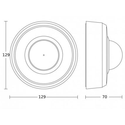 Steinel 087821 - Ulkoliikennanturi läsnäolotunnistimella PD-24 ECO COM1 360° IP54 valkoinen