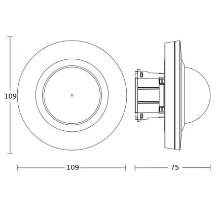 Steinel 087876 - Liiketunnistin läsnäolotunnistimella PD-24 ECO COM1 360° valkoinen