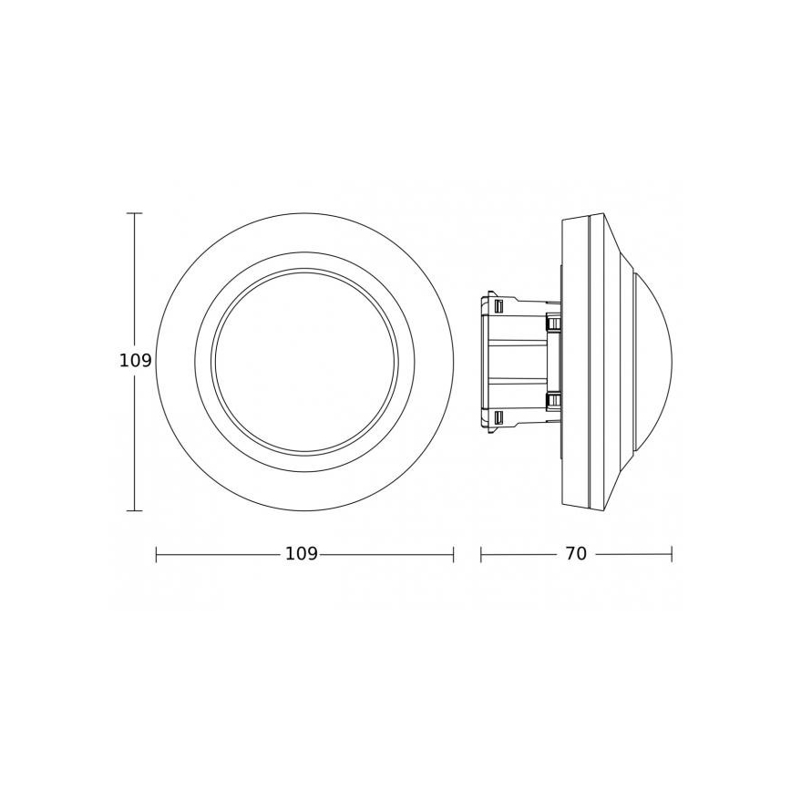 Steinel 087913 - Liiketunnistin upotettu läsnäolotunnistimella PD-8 ECO COM1 360° valkoinen
