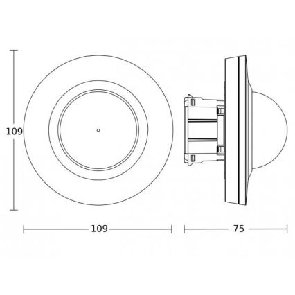 Steinel 088057 - Liiketunnistin läsnäolotunnistimella PD-24 ECO KNX 360° valkoinen