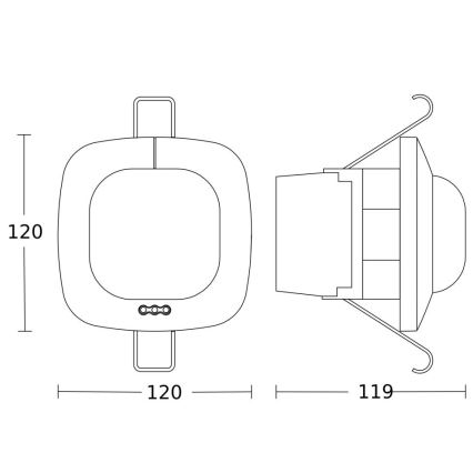 Steinel 088828 - Läsnäoloilmaisin upotettu IR QUATTRO HD DALI DUO