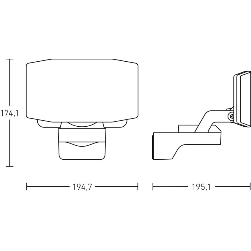 Steinel 090005 - LED-valonheitin XLED PROTECT LED/13,6W/230V 3000K IP54 valkoinen