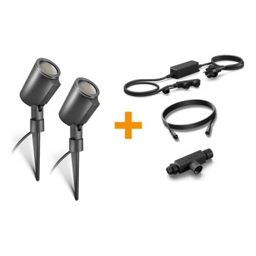 Steinel 093907 - Perussetti LED RGBW, 2 kpl ulkovalaisinta, LED/7,8 W/24 V IP65