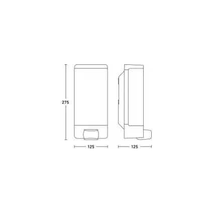 Steinel 094263 - Talonumerokilpi liiketunnistimella 1xE27/15W/230V L 14 S IP44
