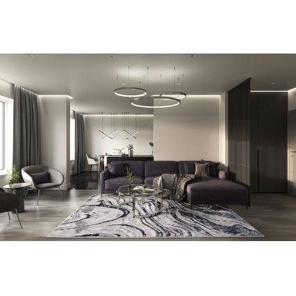 STONE-matto 120x160 cm, harmaa/antrasiitti