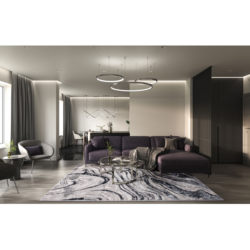STONE-matto 120x160 cm, harmaa/antrasiitti