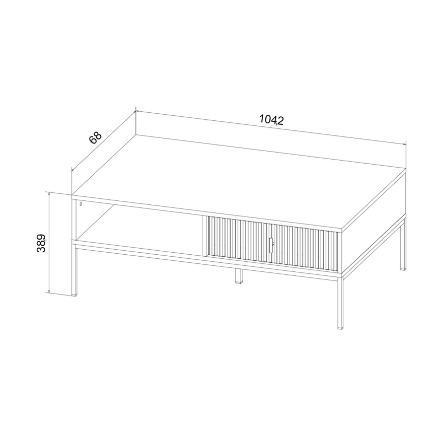 SUE-sohvapöytä, vihreä/musta