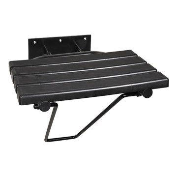 Suihkuistuin 44x46 cm musta