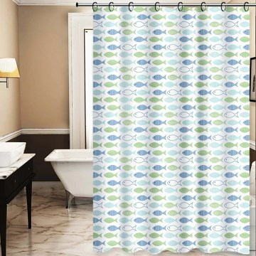 Suihkuverho TORO PREMIUM 178x199 cm sininen/vihreä