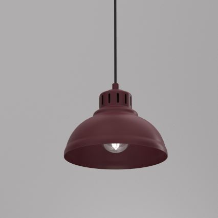 SVEN-riippuvalaisin johdolla 1xE27/15W/230V, burgundinpunainen
