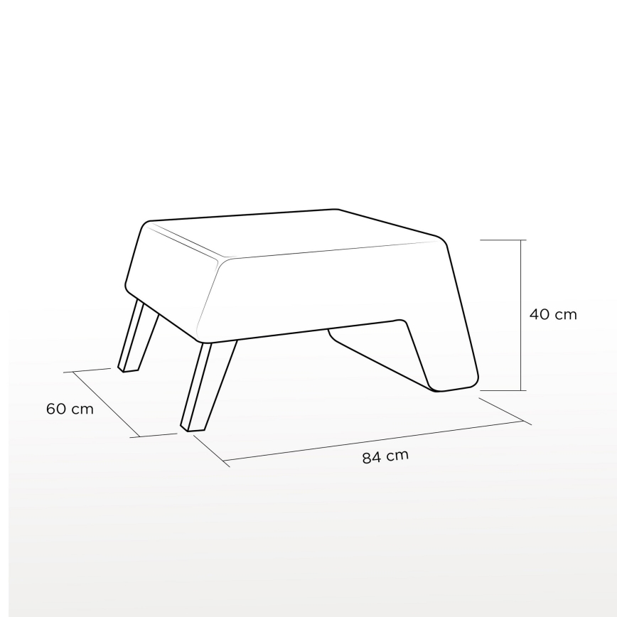 Taboret KATE 40x84 cm punainen