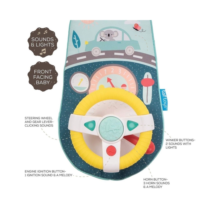 Taf Toys - Ripustettava koala-auton ohjauspyörä 2xAA