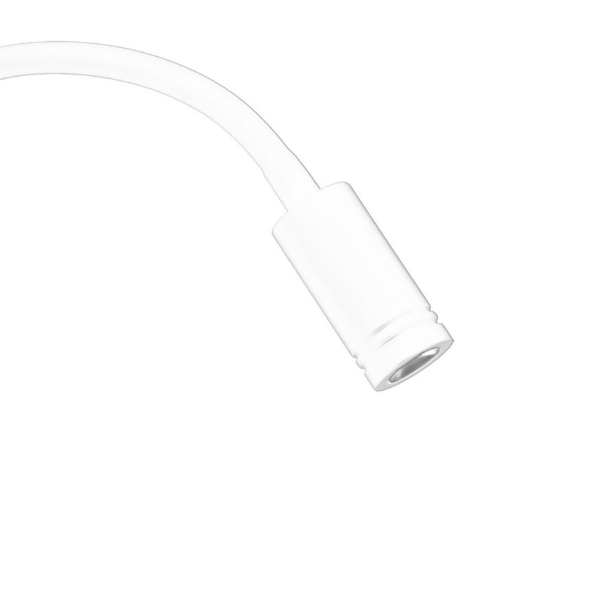 Taipuisa seinävalaisin USB-liitännällä BASE, LED 8 W + LED 2 W, 230 V, valkoinen