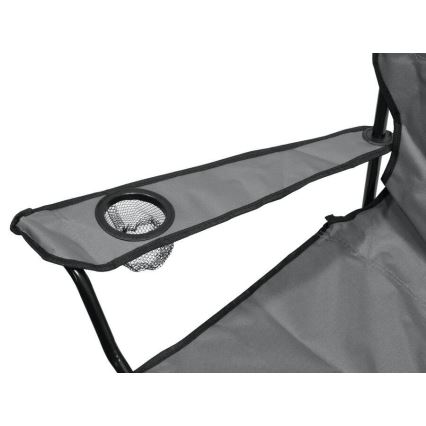 Taitettava retkeilytuoli harmaa