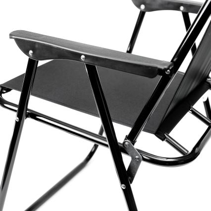 Taitettava retkeilytuoli musta