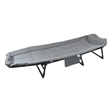 Taitettava, säädettävä retkilepotuoli, harmaa