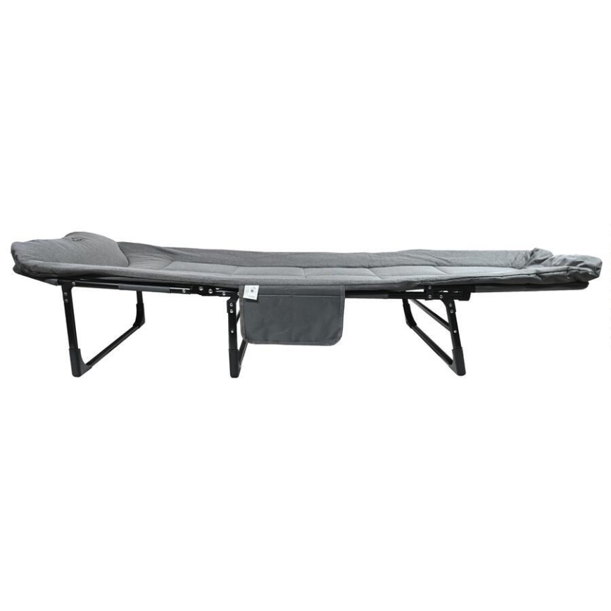 Taitettava, säädettävä retkilepotuoli, harmaa