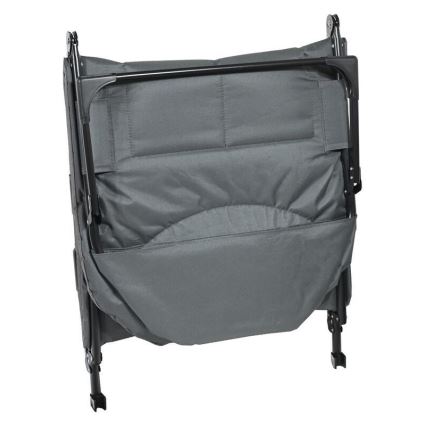 Taitettava, säädettävä retkilepotuoli, harmaa