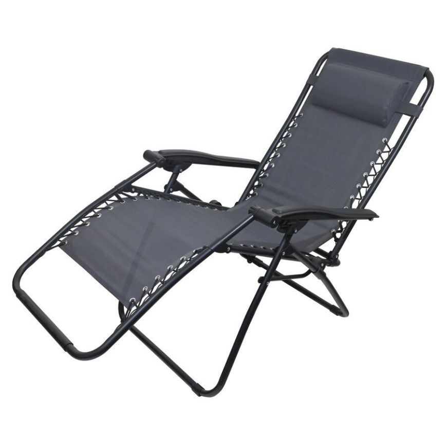 Taitettava säädettävä tuoli harmaa