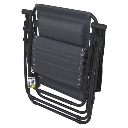 Taitettava säädettävä tuoli harmaa