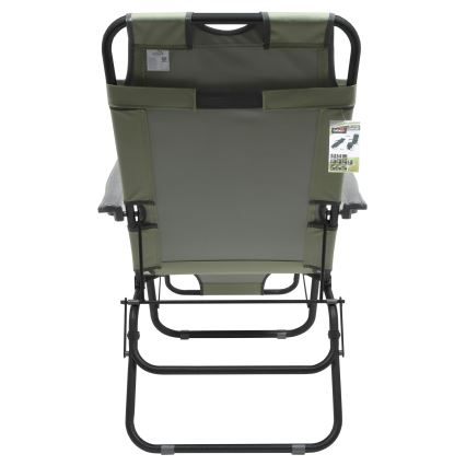 Taittuva säädettävä tuoli vihreä/musta