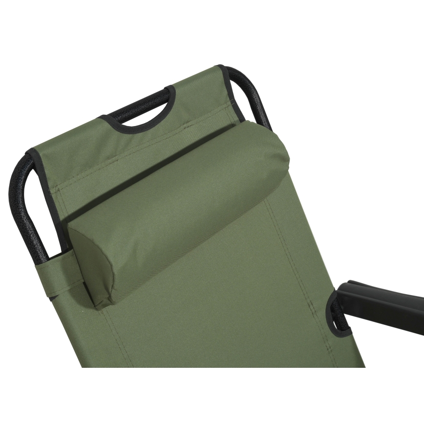 Taittuva säädettävä tuoli vihreä/musta