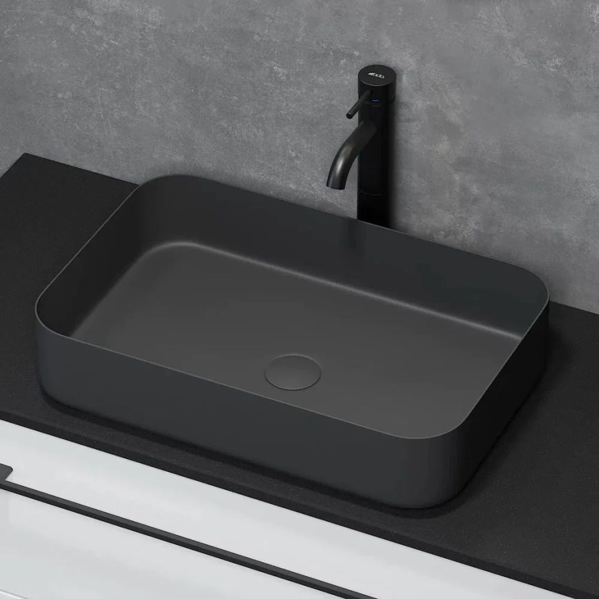 Tasoallas LJORDAL 52x34 cm teräs/musta