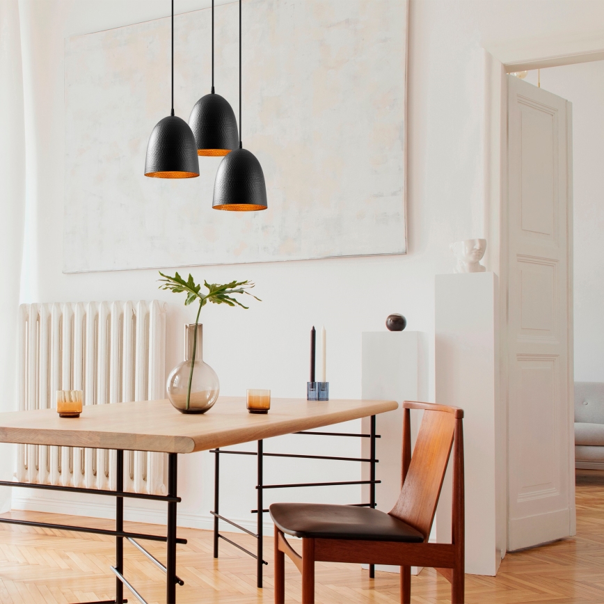 TATTOO-riippuvalaisin 3xE27/40W/230V musta