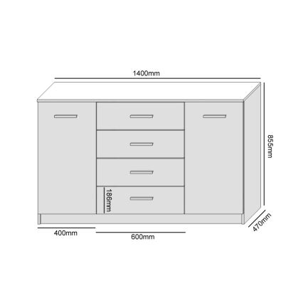 Lipasto TAYLER valkoinen