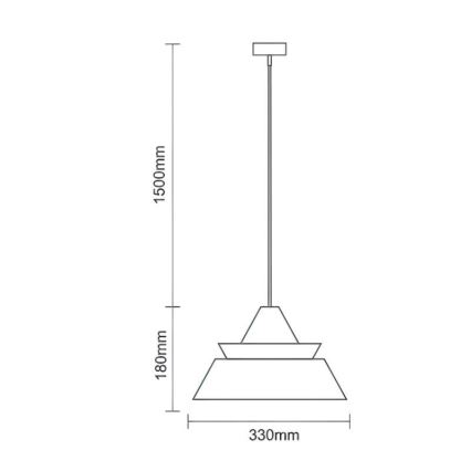 Täyspuinen riippuvalaisin johdolla, 1xE27/60W/230V, Ø 33 cm, tammi/pähkinäpuu/kumipuu